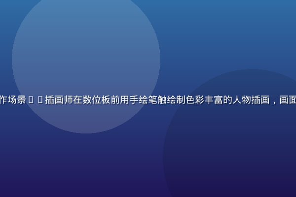 就去色色插画师创作场景——插画师在数位板前用手绘笔触绘制色彩丰富的人物插画，画面充满活力与创意感